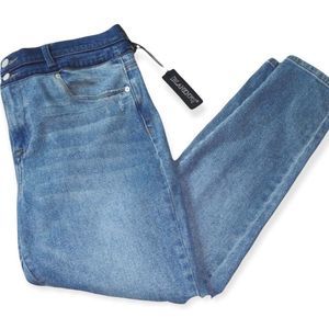 NWT Blank NYC The Great Jones High-Rise Contrast Skinny Jeans 31 12